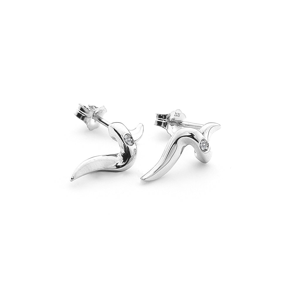 Sterling Silver Hot Diamonds Spiral Stud Earrings