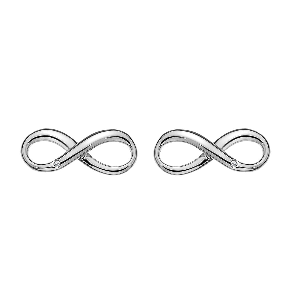 Sterling Silver Hot Diamonds Infinity Stud Earrings