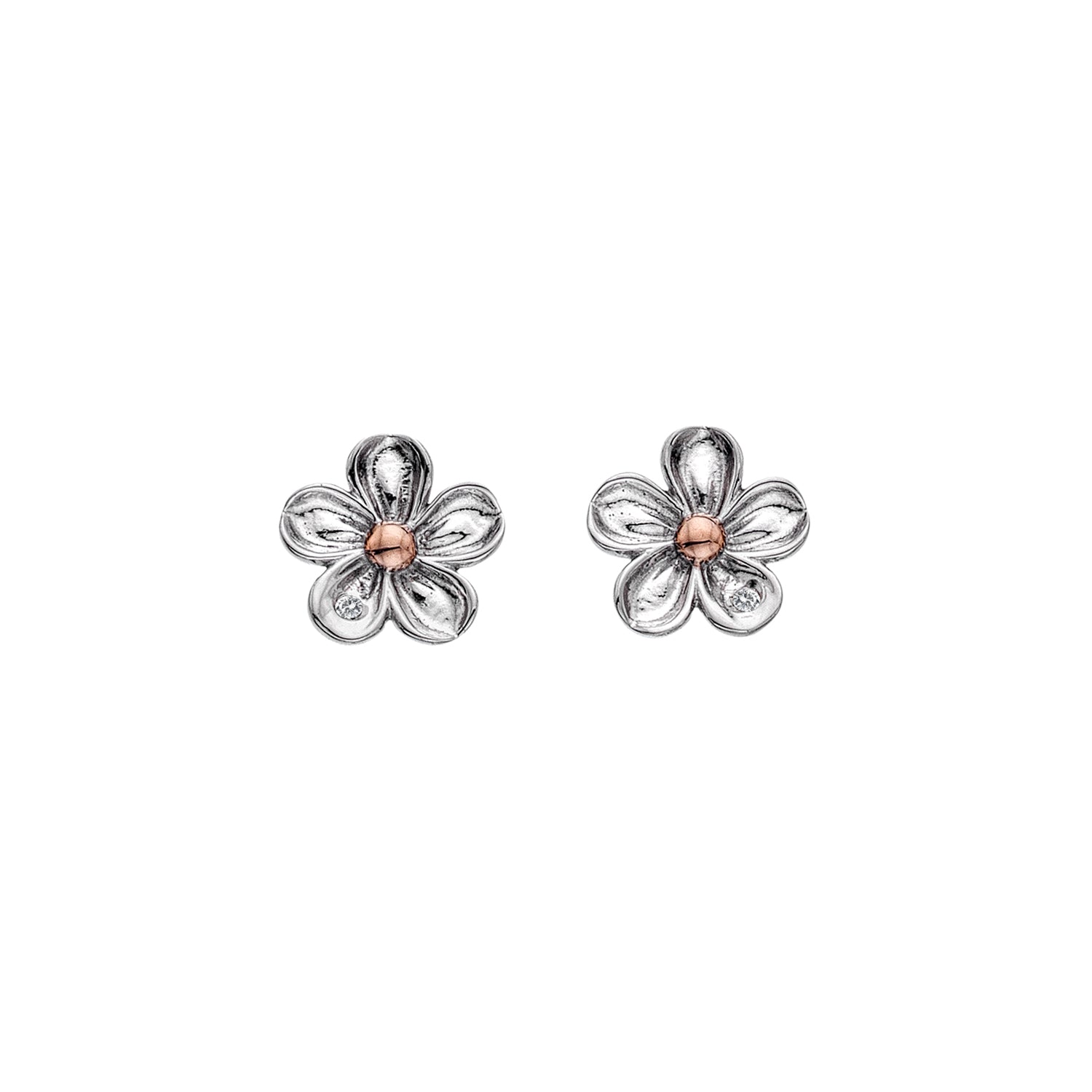 Sterling Silver Hot Diamonds Forget Me Not Stud Earrings