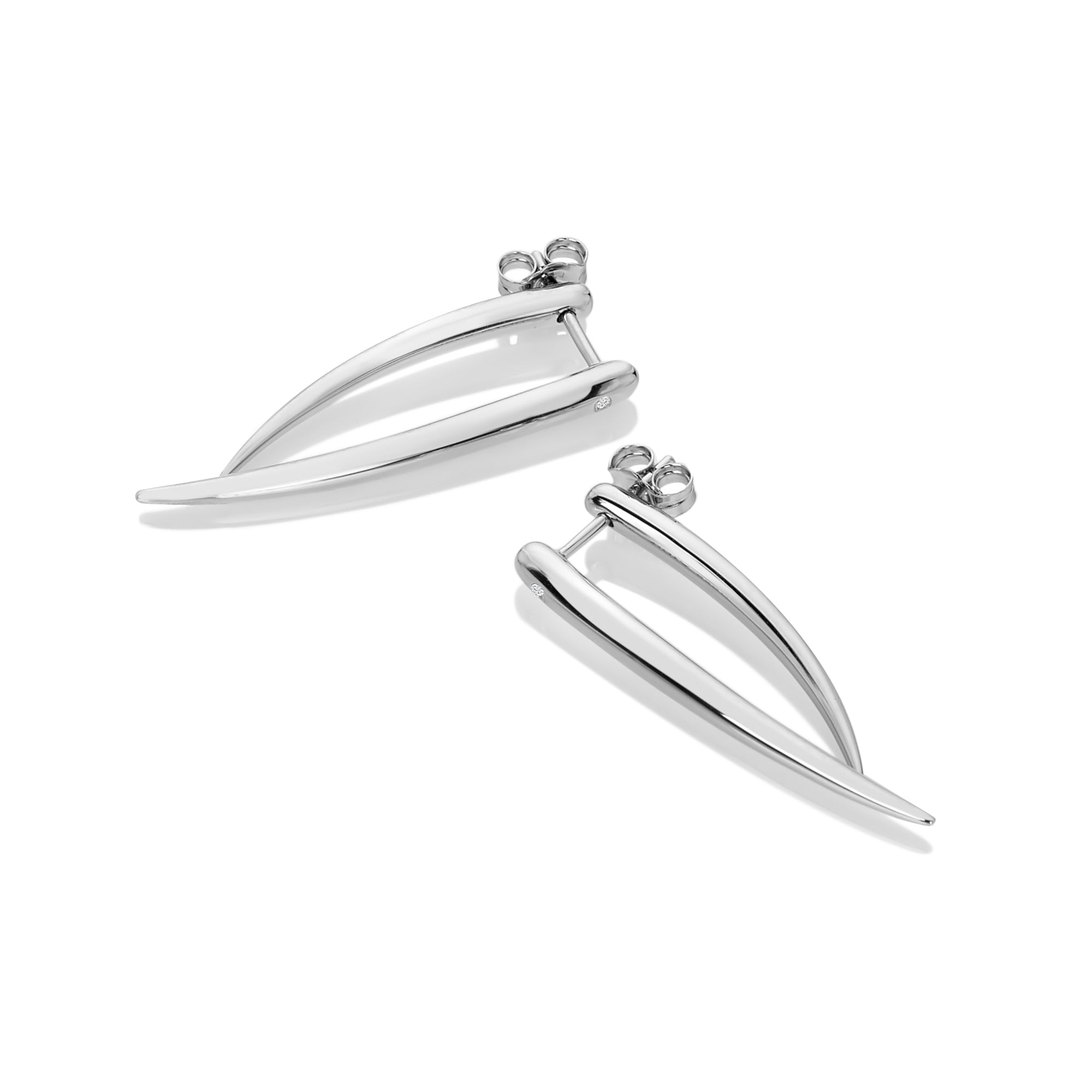Sterling Silver Hot Diamonds Reflect Statement Earrings
