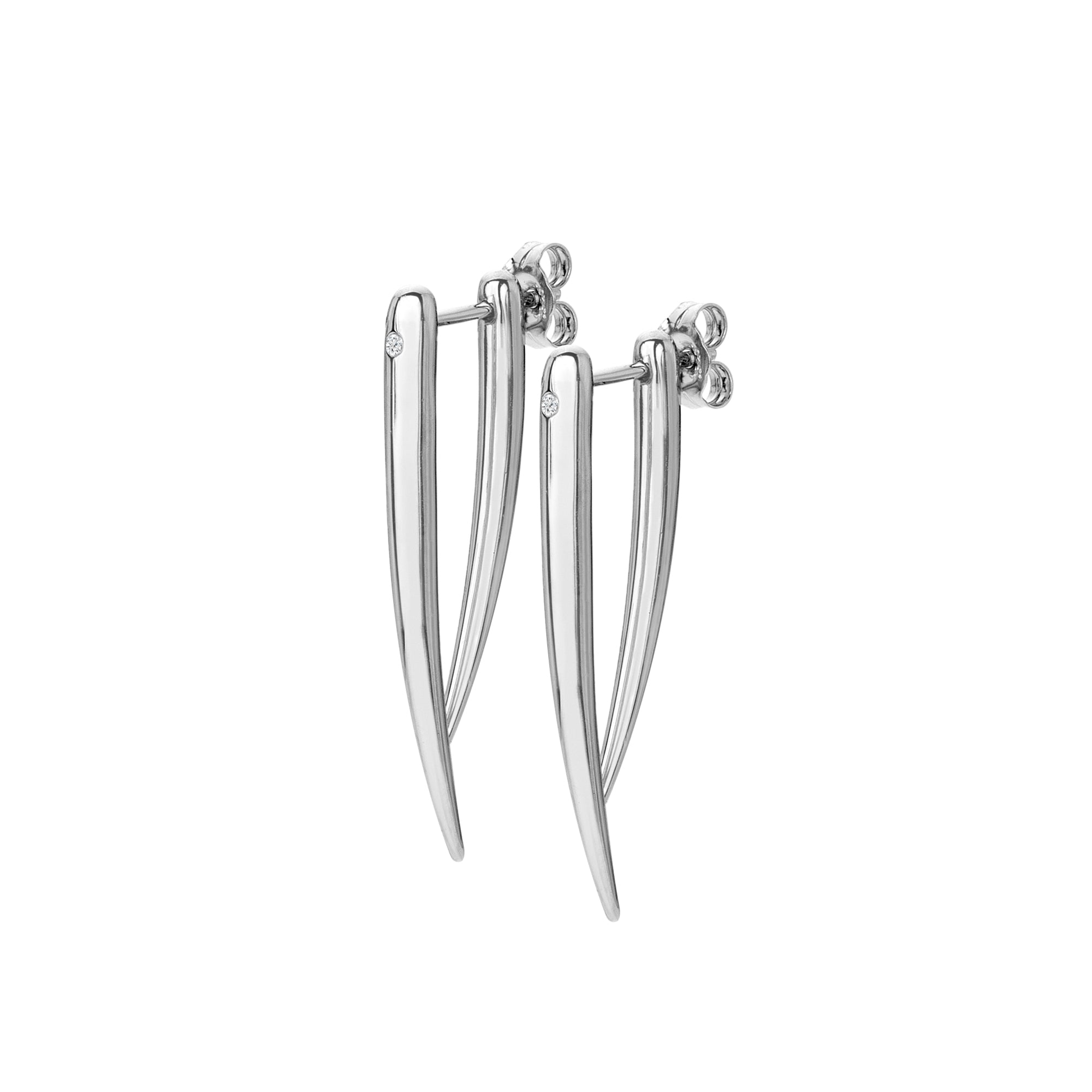 Sterling Silver Hot Diamonds Reflect Statement Earrings