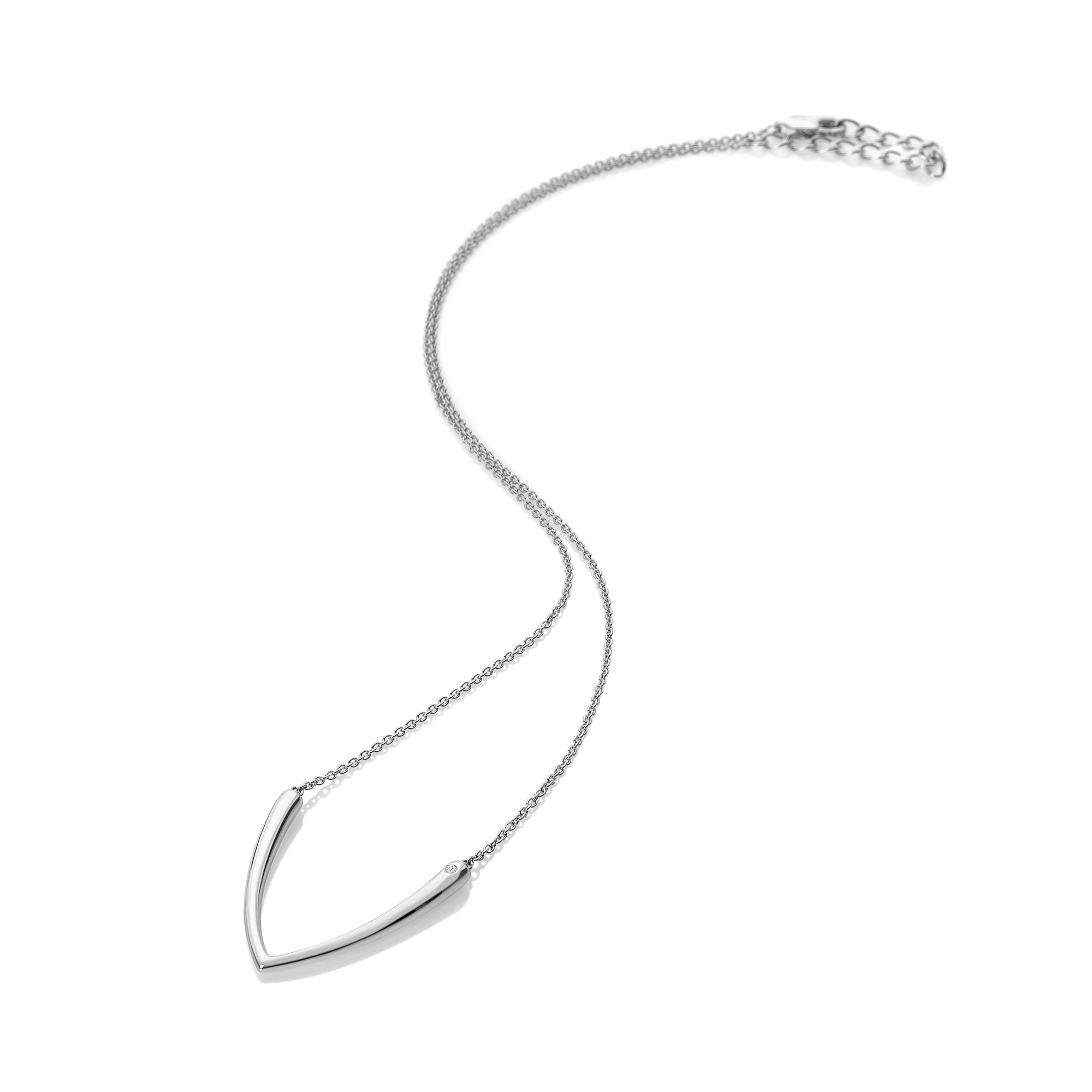 Sterling Silver Hot Diamonds Reflect Necklace