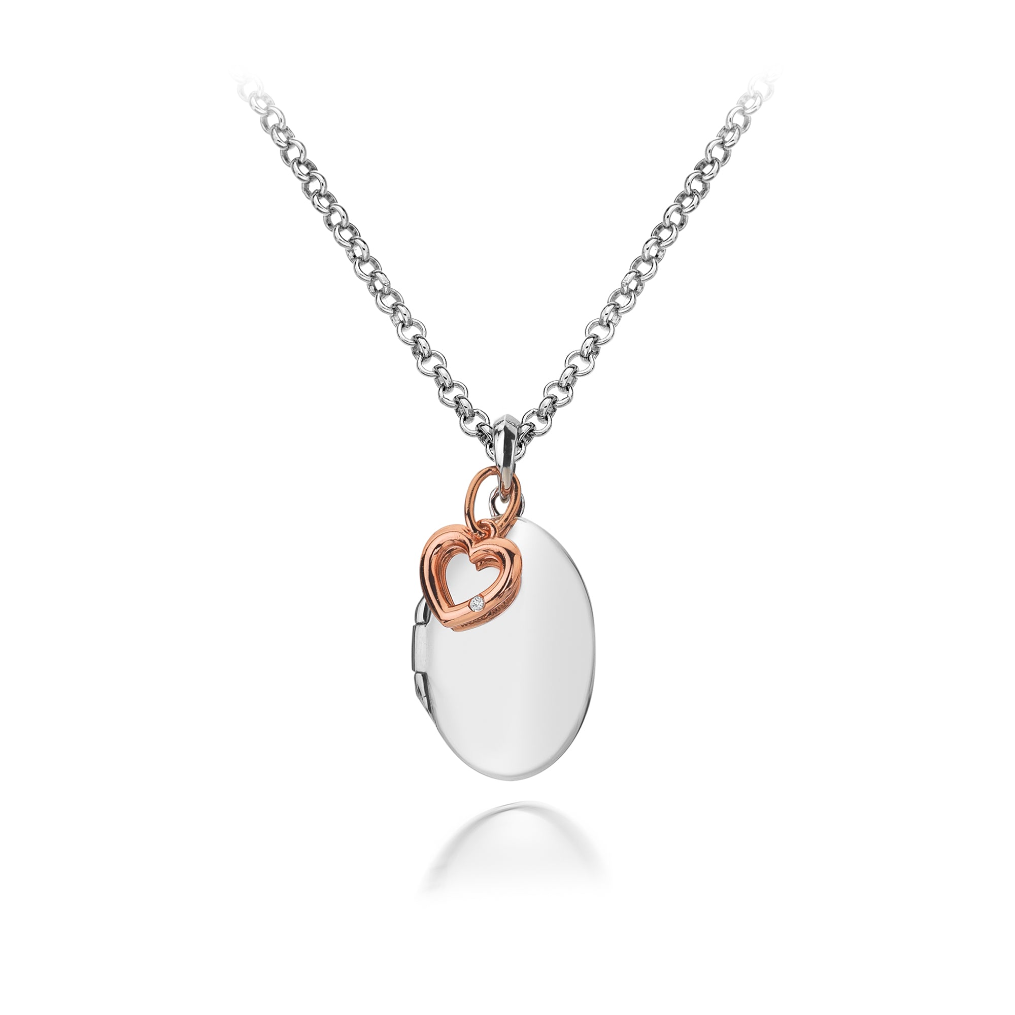 Sterling Silver Hot Diamonds Locket and Chain