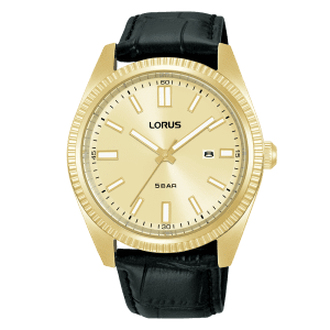 Gents Lorus Quartz Leather Strap Watch