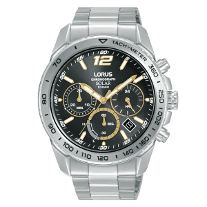 Gents Lorus Solar Chronograph Stainless Steel Bracelet Watch