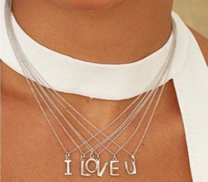 Silver Hot Diamonds Micro Initial Pendant and Chain