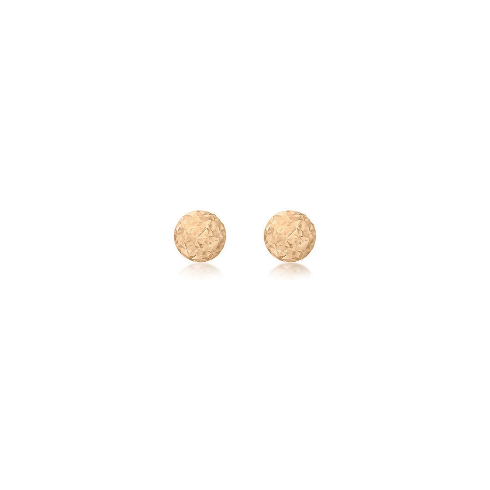 9ct Rose Gold Ball Stud Earrings 5557989