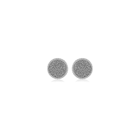 Sterling Silver Disc Stud Earrings