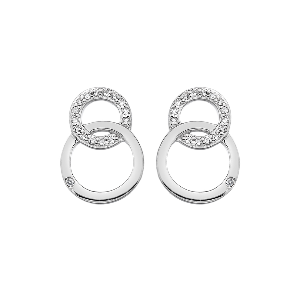 Hot Diamonds Silver Interlocking Earrings
