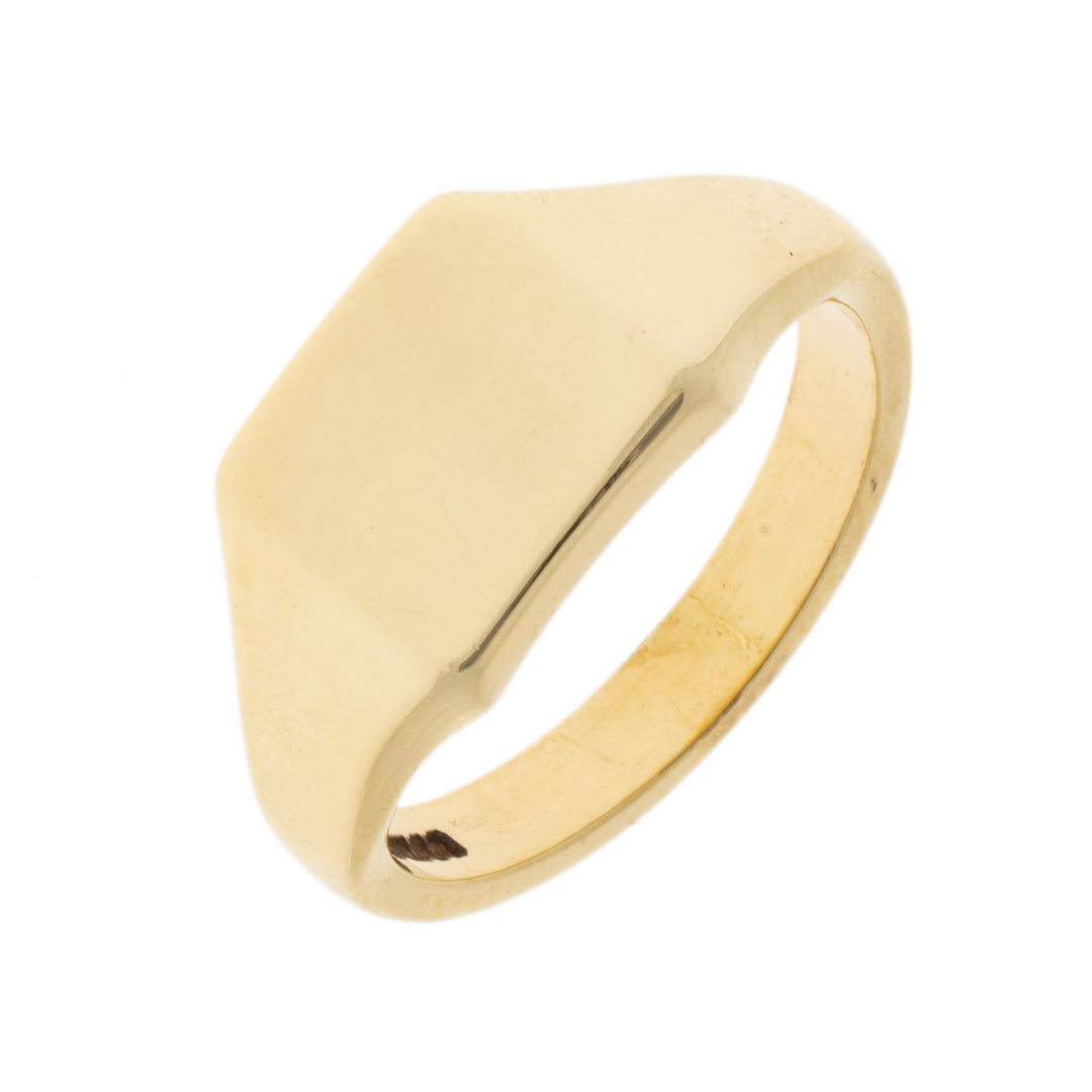 Pre Owned 9ct Gold Square Signet Ring