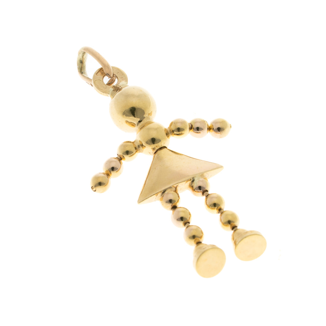 Pre Owned 9ct Gold Doll Pendant
