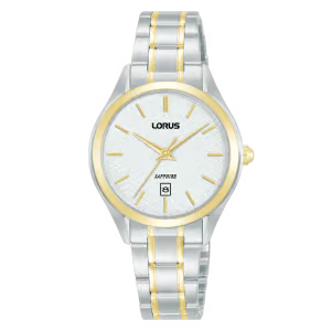 Ladies’ Sapphire Collection – Two-Tone White Textured Dial Watch