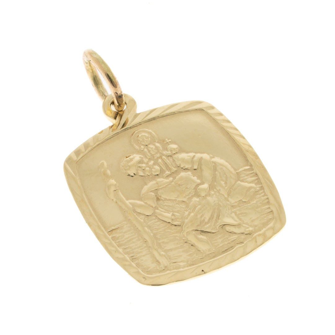 Pre Owned 9ct Gold St Christopher Pendant