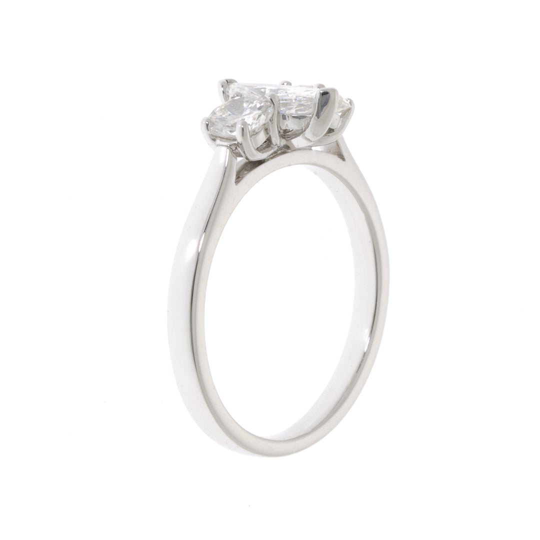 Pre Owned 18ct White Gold 3 Stone Diamond Ring