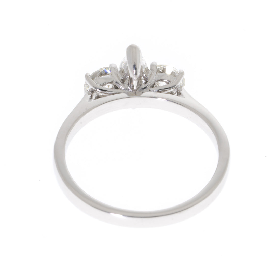 Pre Owned 18ct White Gold 3 Stone Diamond Ring