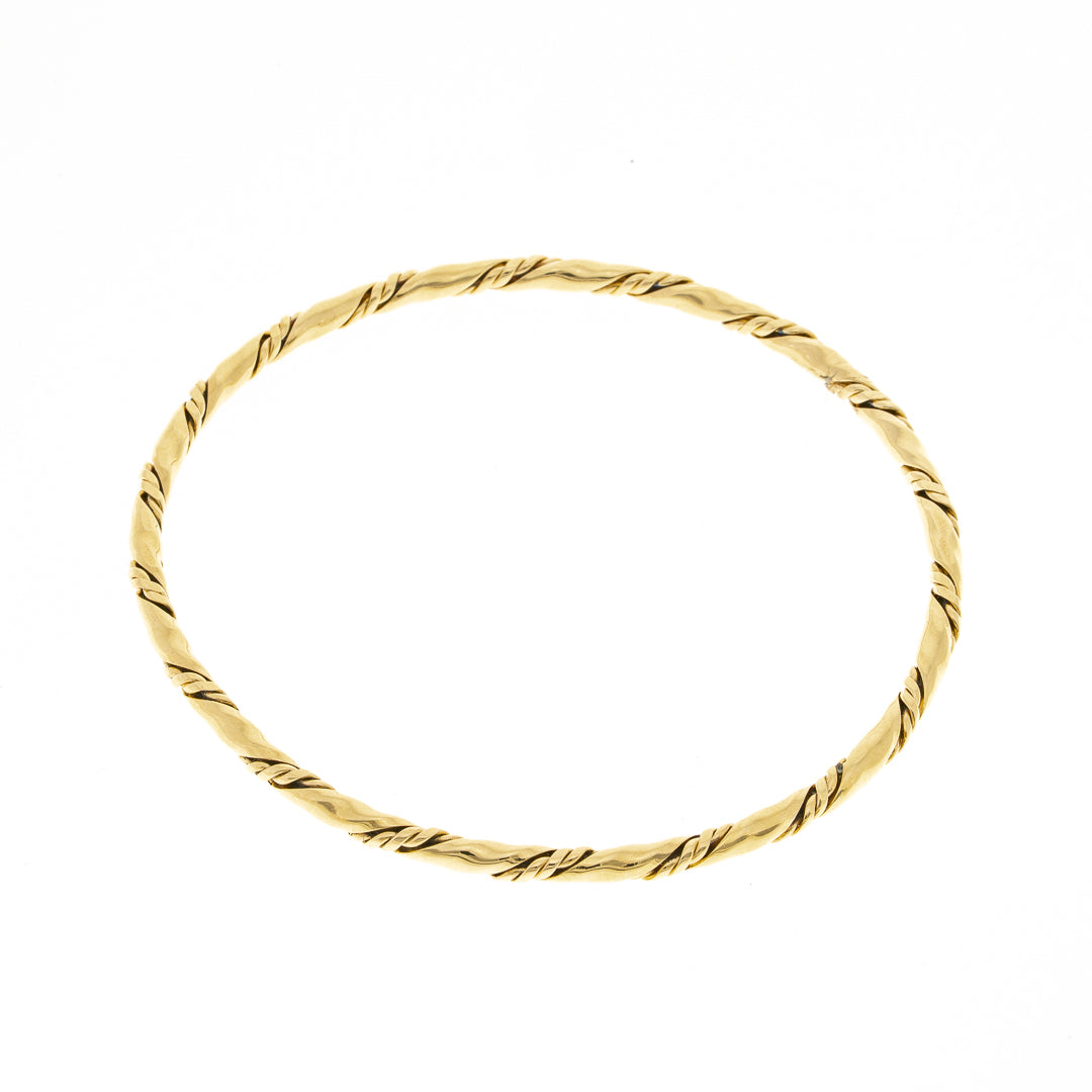Pre Owned 9ct Gold Twist Bangle