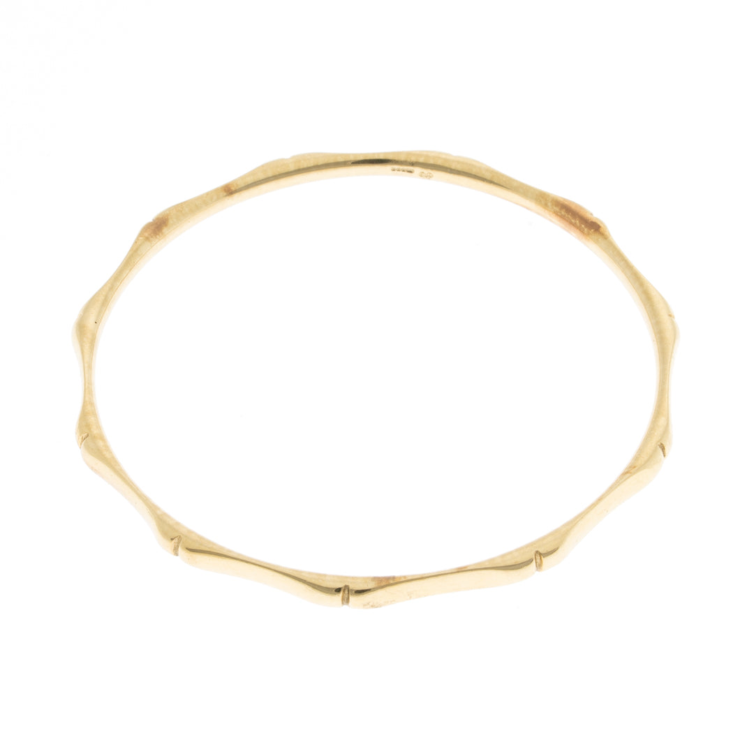 Pre-Owned 9ct Gold Bamboo Bangle