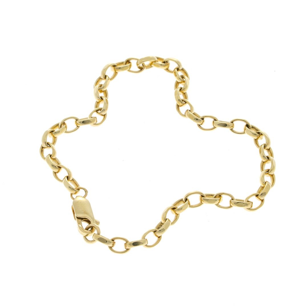 Pre Owned 9ct Gold Belcher Bracelet