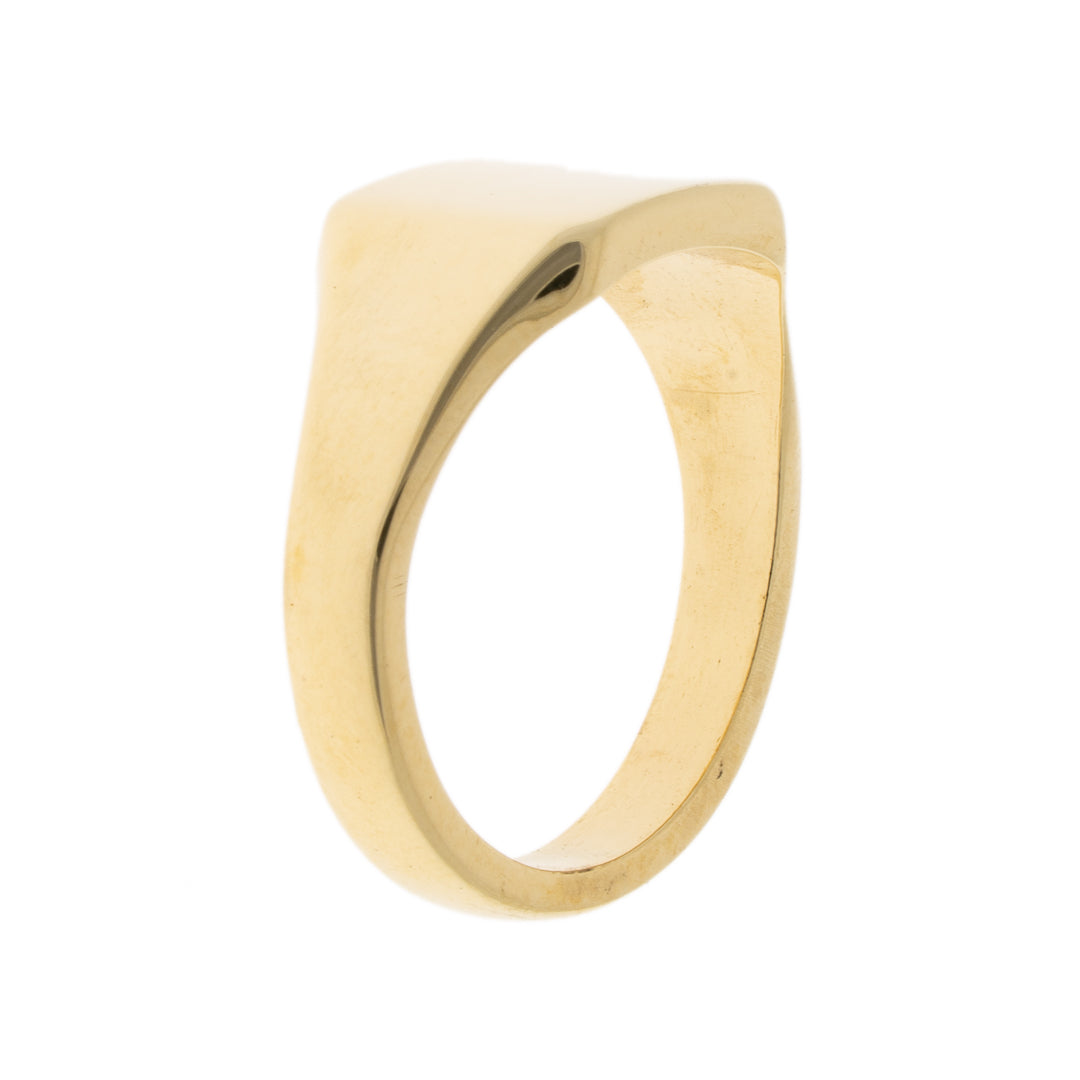 Pre Owned 9ct Gold Square Signet Ring
