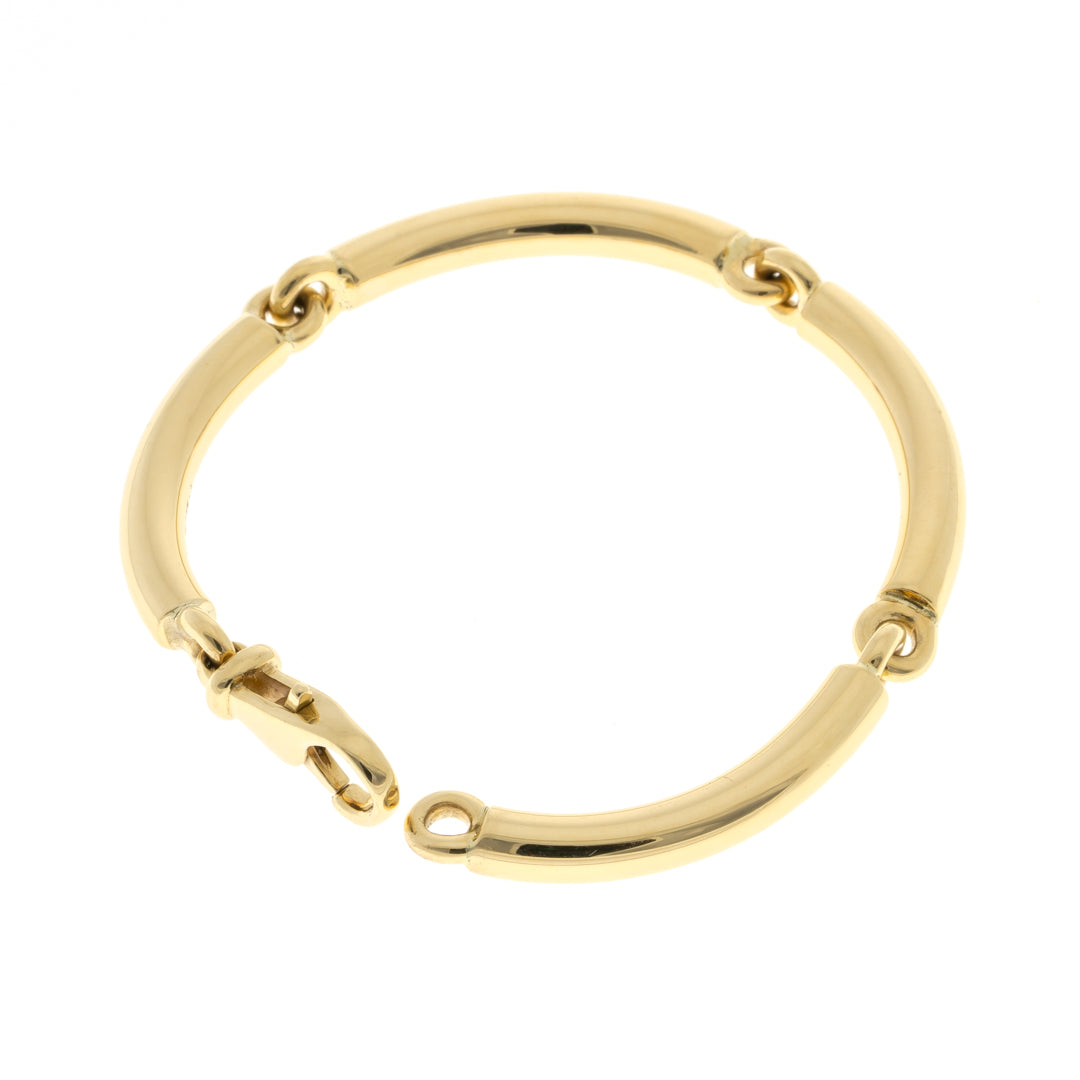 Pre Owned 9ct Yellow Gold Fancy Bar Bracelet