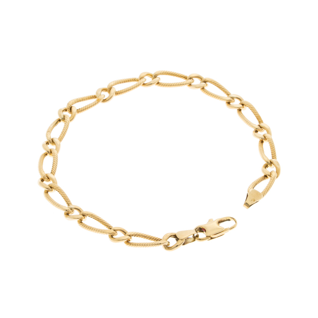Pre Owned 9ct Fancy Link Bracelet