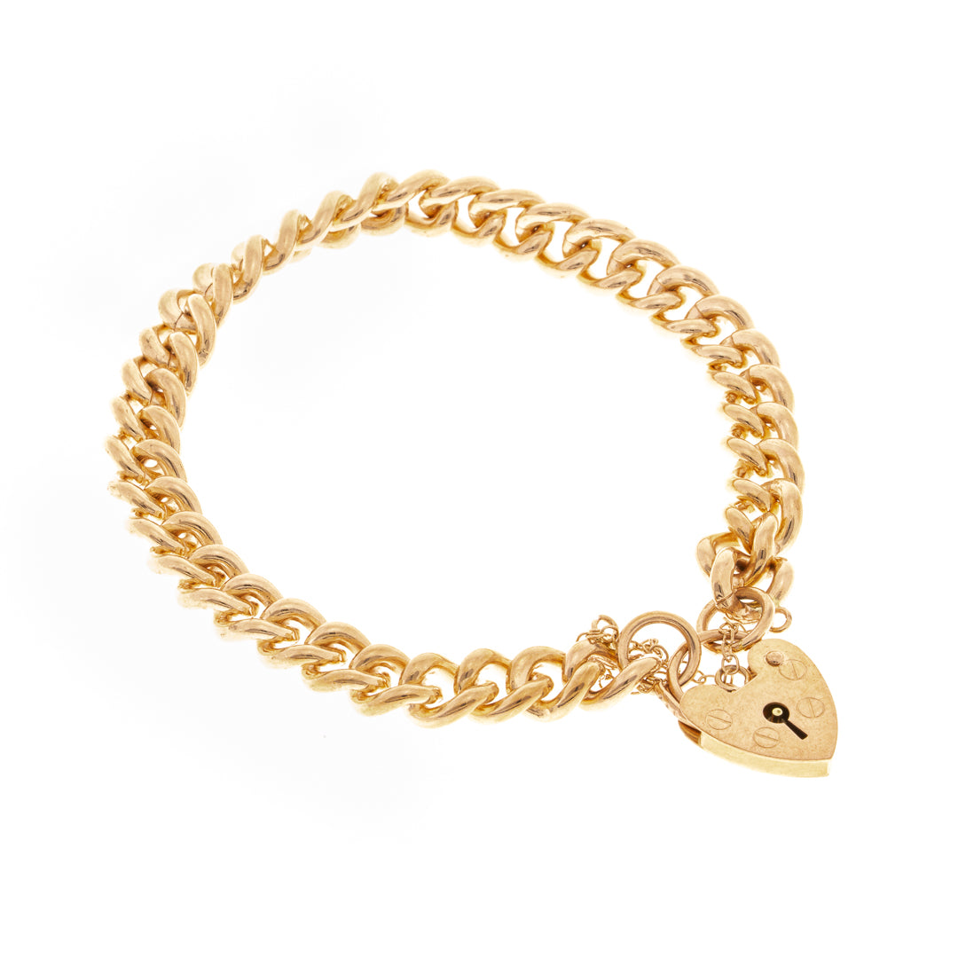 Pre Owned 9ct Rose Gold Charm Braclet