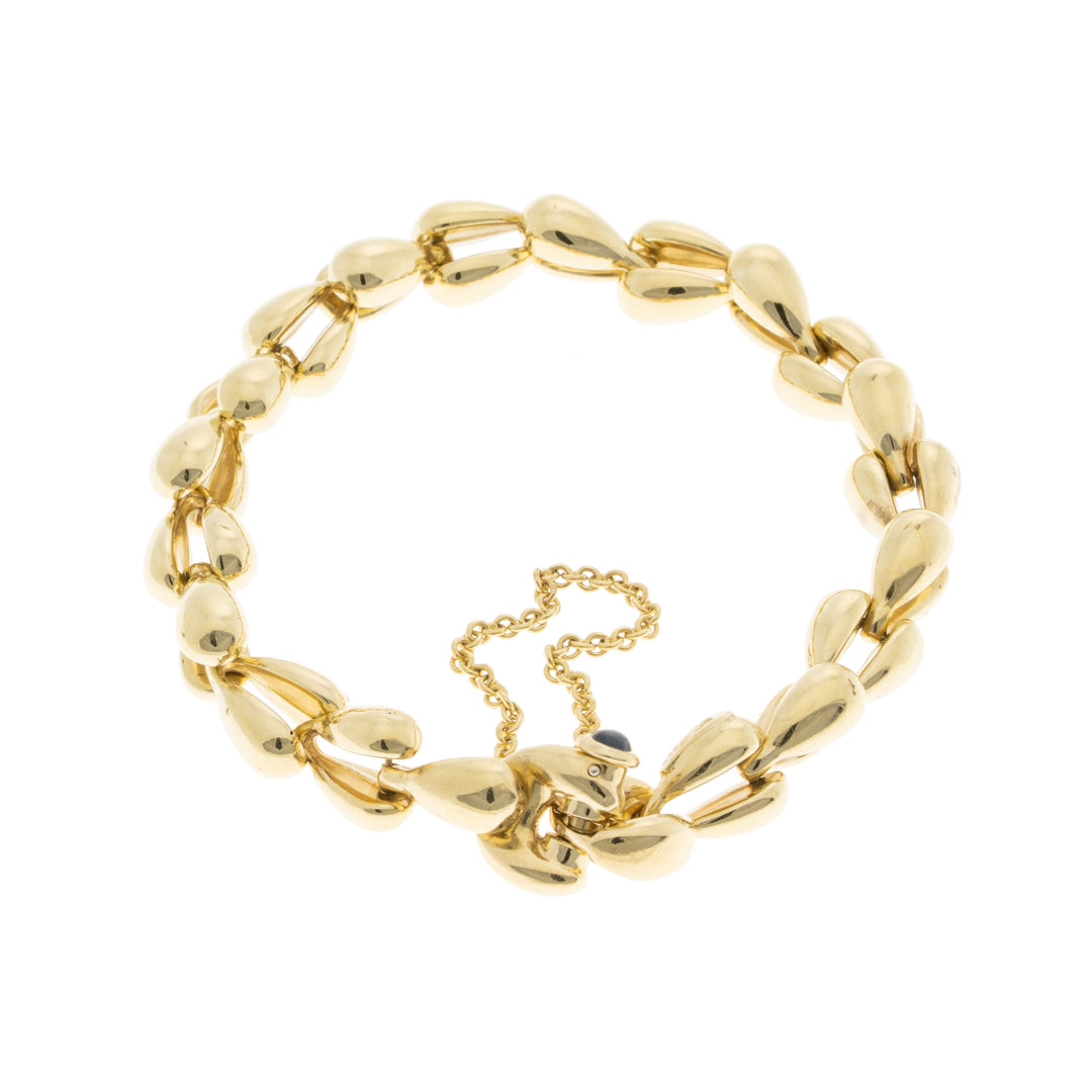 Pre-Owned 9ct Gold Teardrop Bracelet