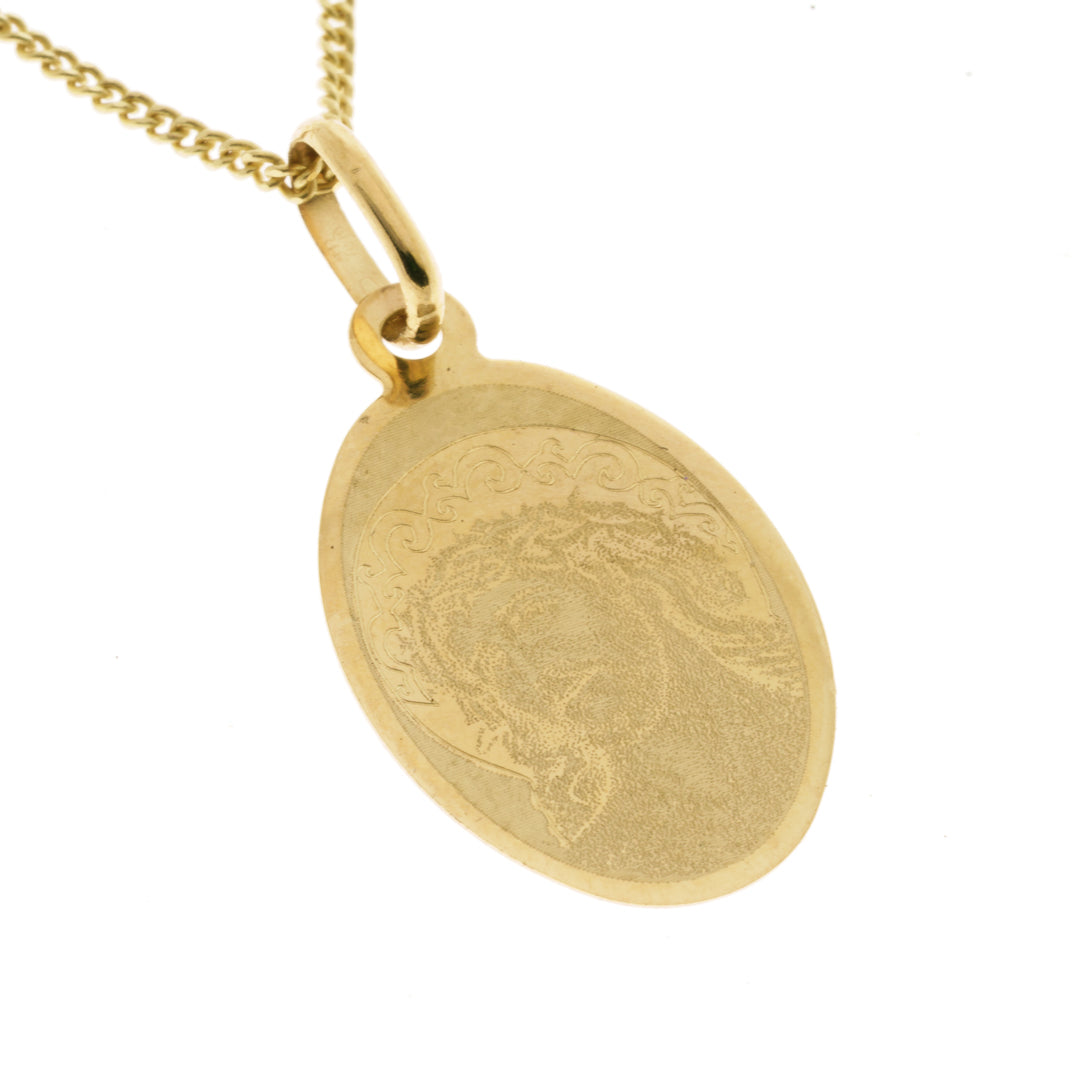 9ct Jesus Pendant and Chain