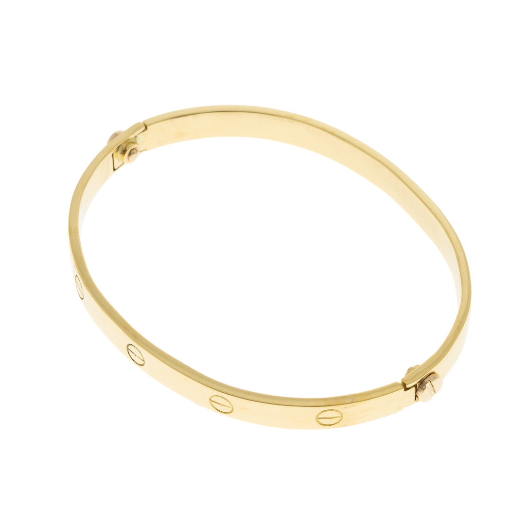 Pre Owned 18ct Gold Screw Bangle