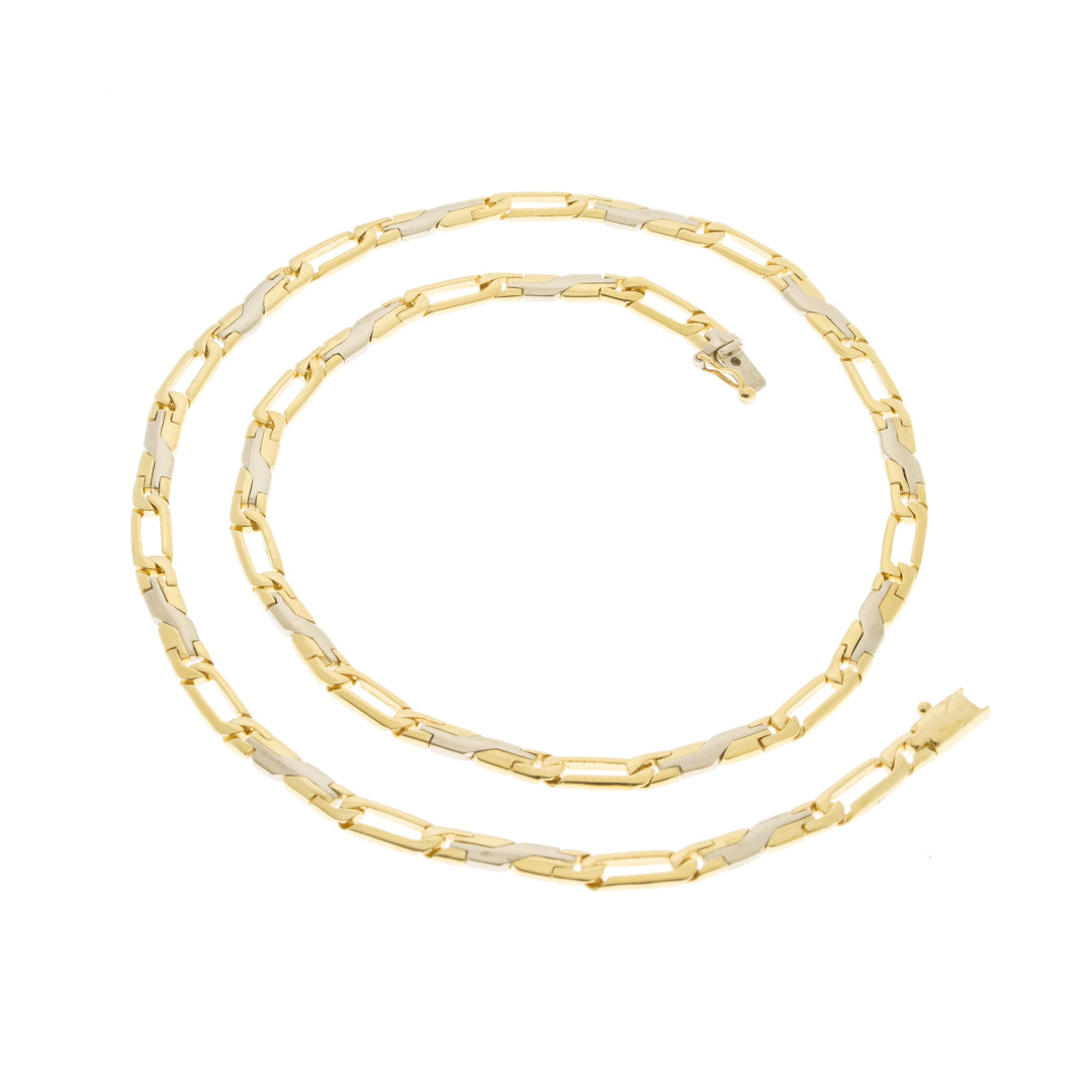 Pre Owned 9ct Gold 2 Colour Necklet