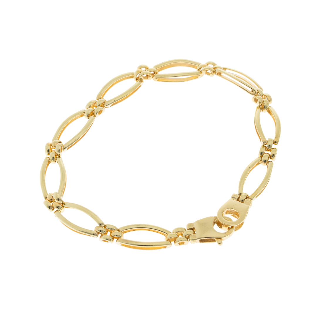 Pre Owned 9ct Gold Fancy Link Bracelet