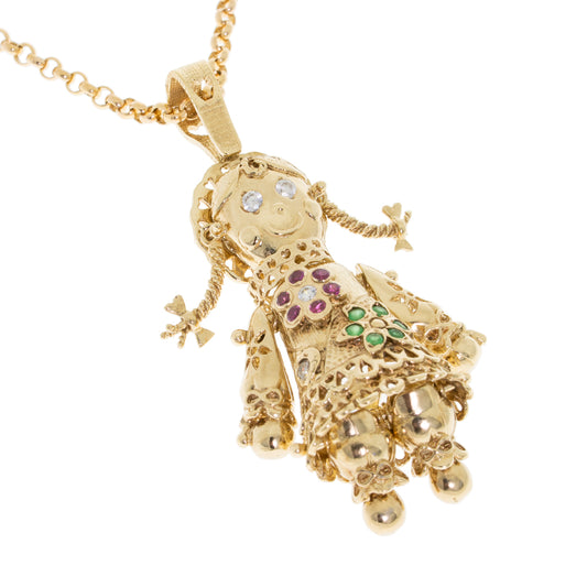 Pre Owned 9ct Gold Ragdoll Pendant