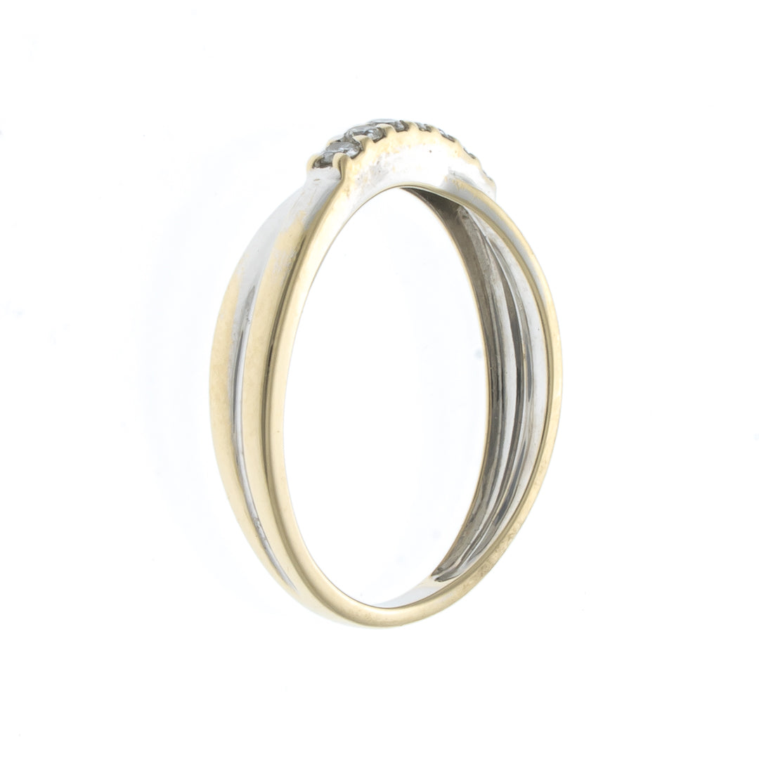 Pre Owned 18ct White Gold 7 Stone Fancy Half Eternity Ring