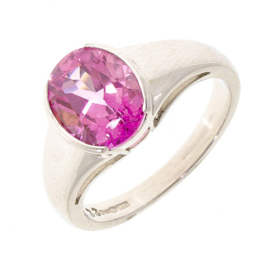 Pre Owned 9ct White Gold Stone Set Ring
