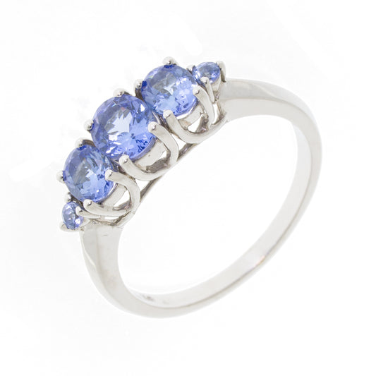 Pre Owned 9ct White Gold Tanzanite Ring