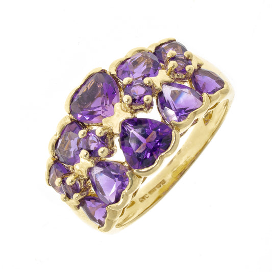 Pre Owned 9ct Gold Amethyst Ring