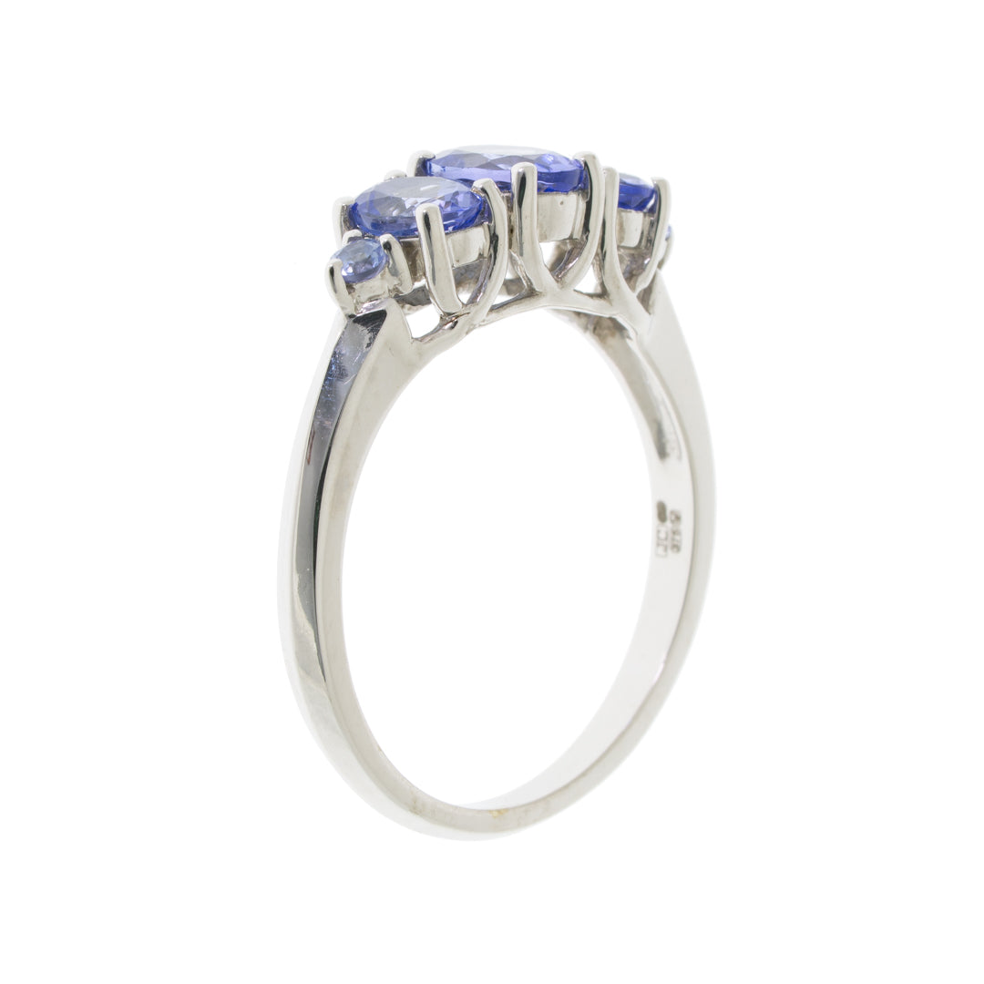 Pre Owned 9ct White Gold Tanzanite Ring