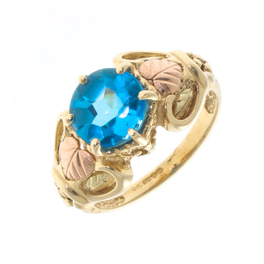Pre Owned 9ct Rose & Yellow Gold Topaz Ring