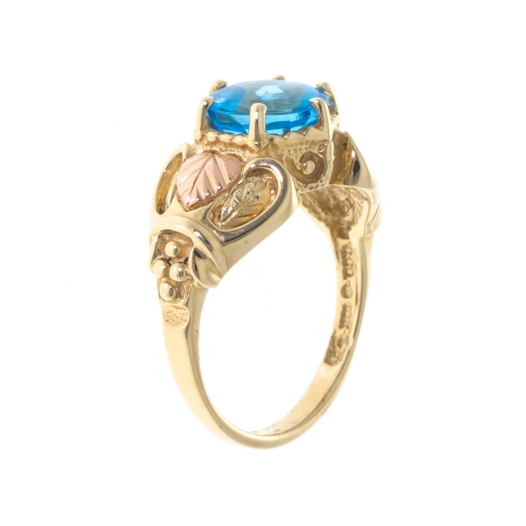 Pre Owned 9ct Rose & Yellow Gold Topaz Ring