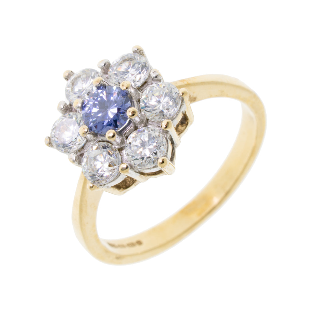 Pre Owned 9ct Gold Cluster Ring