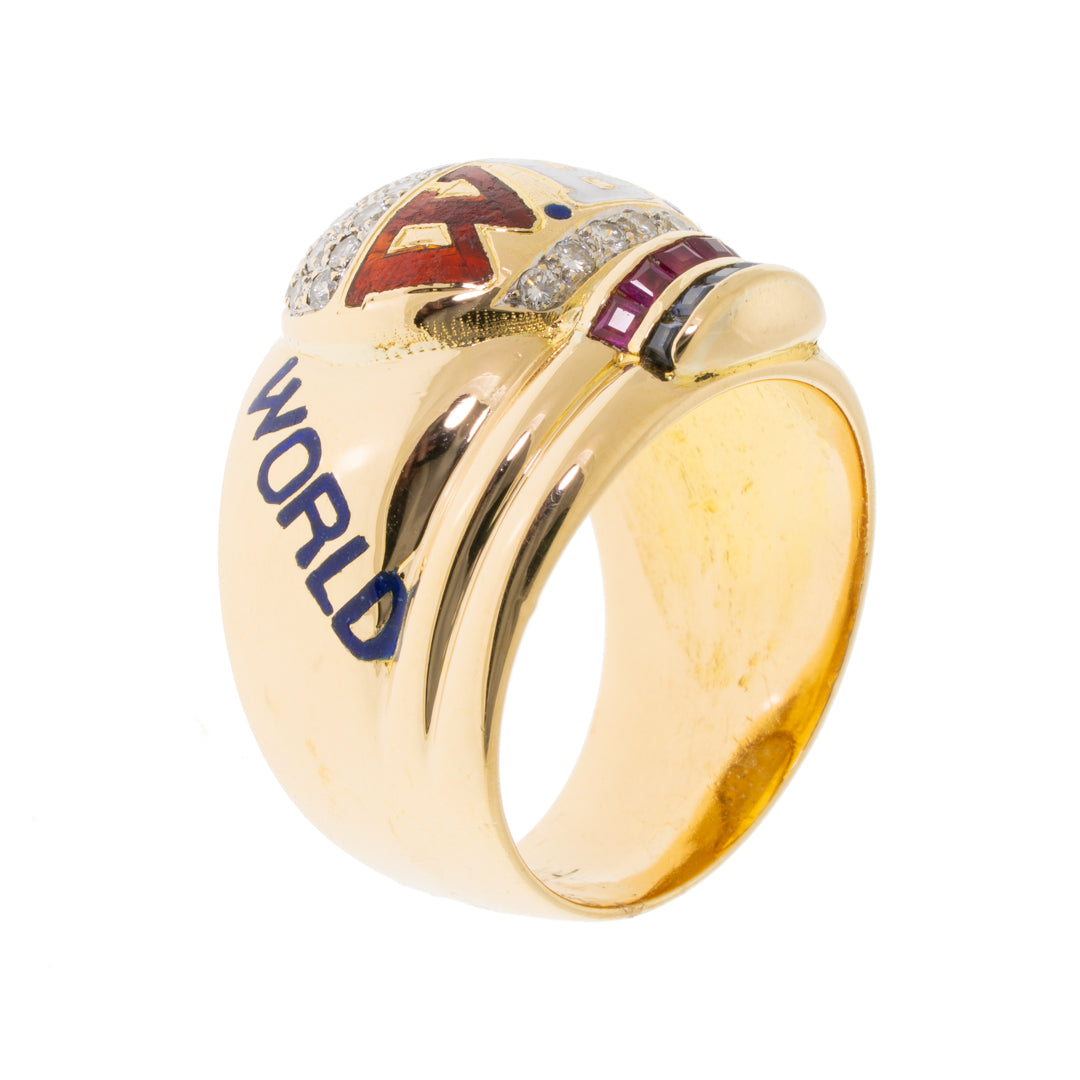 Pre-Owned 14ct Gold W B U Ring