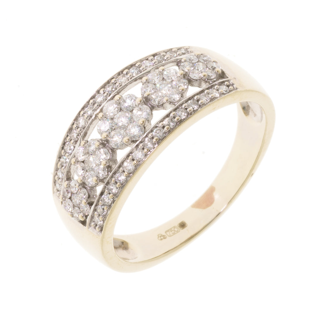 Pre Owned 18ct Diamond Cluster Ring