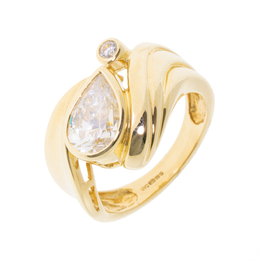 Pre-Owned 14ct Gold Cubic Zirconia Ring