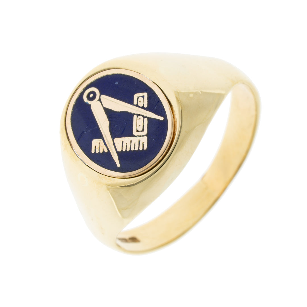 Pre Owned 9ct Gold Masonic Spinner Ring