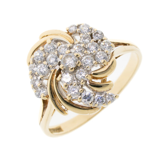 Pre Owned  9ct Gold Cluster Ring
