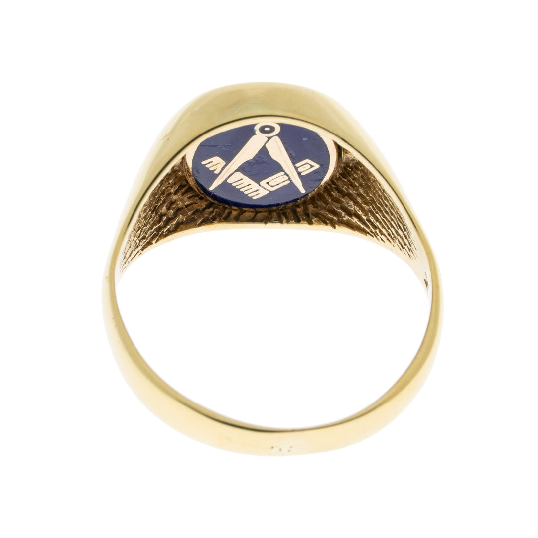 Pre Owned 9ct Gold Masonic Spinner Ring