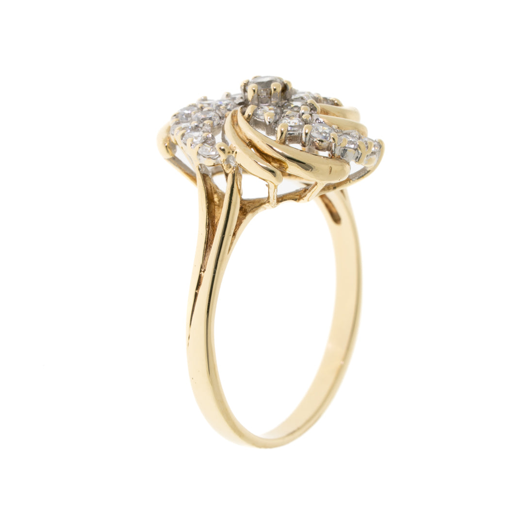 Pre Owned  9ct Gold Cluster Ring