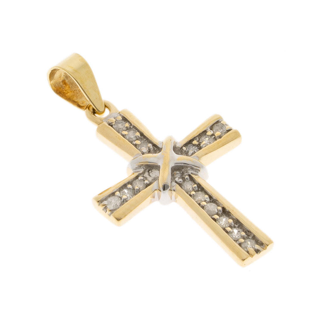 Pre Owned 9ct Diamond Set Cross