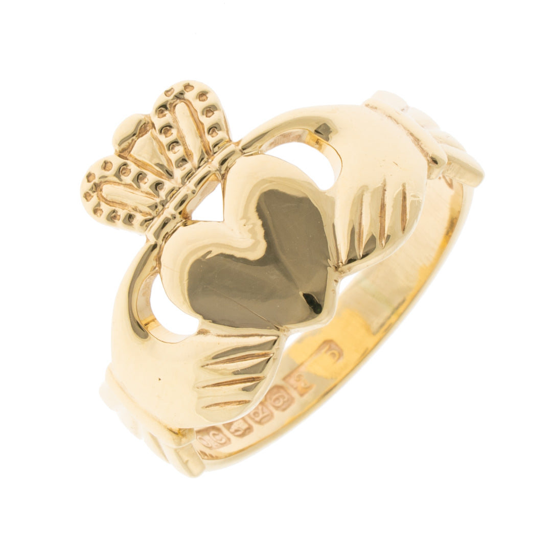 Pre Owned 9ct Gold Claddagh Ring