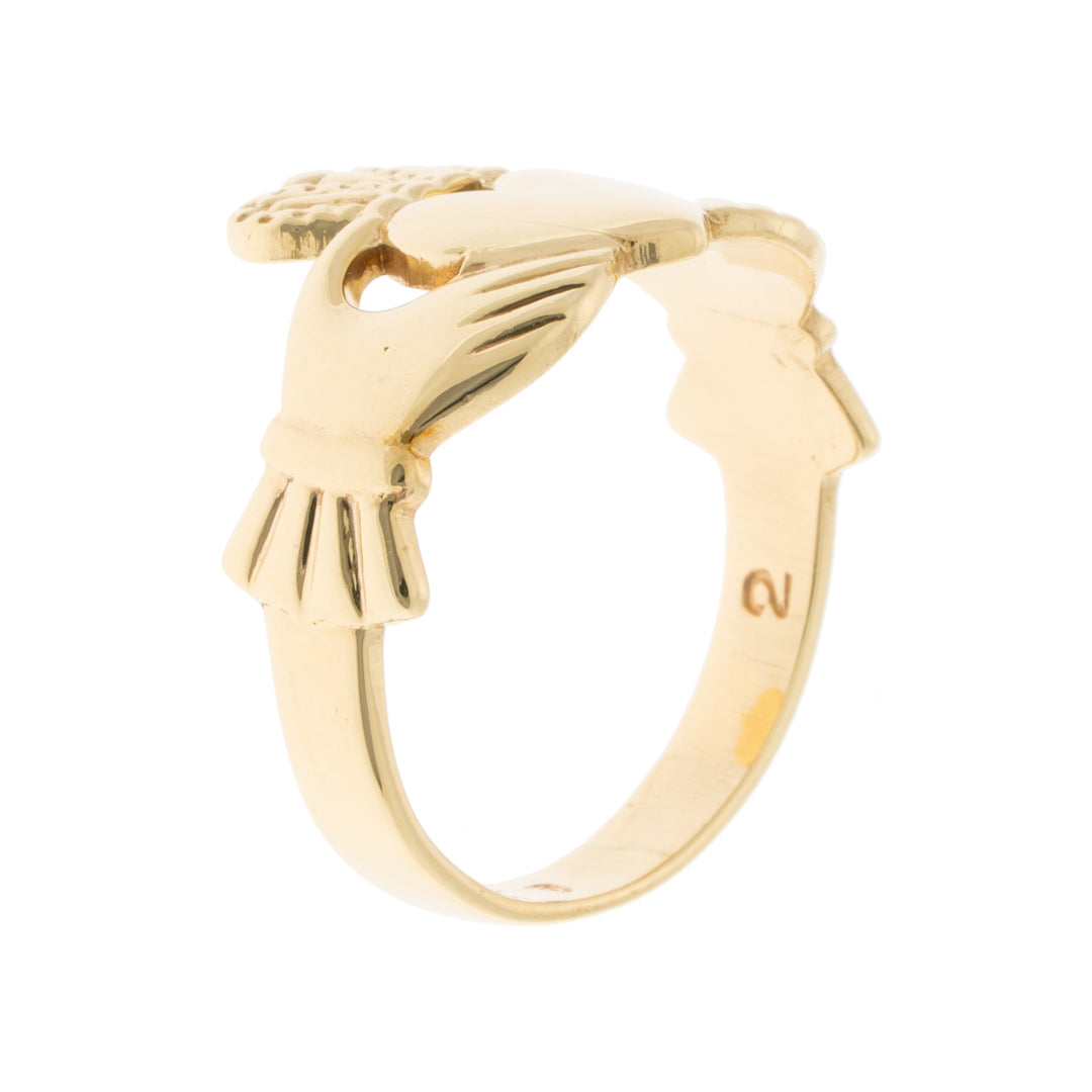 Pre Owned 9ct Gold Claddagh Ring